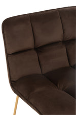 Lisa Loungestoel Textiel Donkerbruin-Stoel-J-Line-lounge-chair-lisa-met-tex-d-br-7-loungestoel, stoel-Breedte 58 Hoogte 85 Lengte 65 Gewicht 10 kg Verzameling WINTER 2021 Kleur 1 BRUIN Materiaal samenstelling TRIPLEX (10%), STOF (5%), METAAL (75%), SCHUIM (10%) Intrastat-code 94017100 Maximaal zitgewicht 100 Stoelhoogte 44 Montage vereist Ja-5400924195168-19516-Cerasus Homestyle