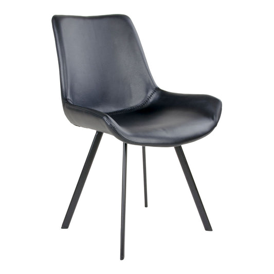 Memphis Dining Chair - Stoel in zwart PU met zwarte poten - set van 2-Stoel-House Nordic-memphis-dining-chair-chair-in-black-pu-with-black-legs-hn1223-1-eetkamerstoel, keuken, MIN2, stoel, Woonkamer-Stoel in zwart PU met zwarte poten\nHN1223 Materiaal PU, staal Kleur Zwart-5713917017843-1001313-Cerasus Homestyle