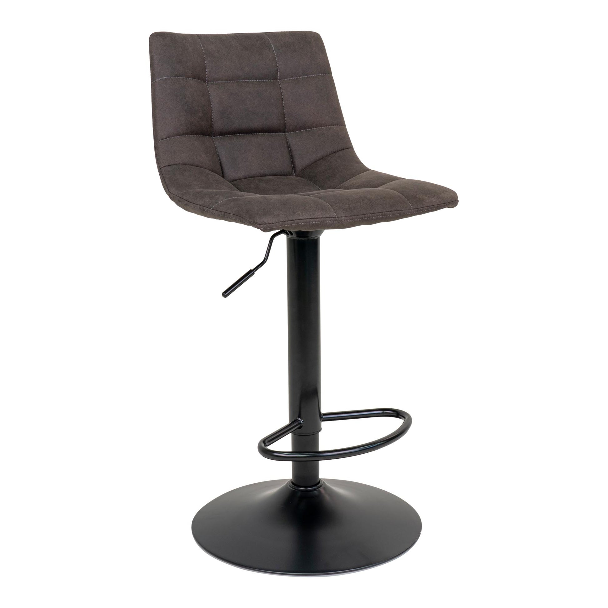 Middelfart Bar Chair - Barstoel in donkergrijs met zwarte poten - set van 2-Stoel-House Nordic-middelfart-bar-chair-bar-chair-in-dark-grey-with-black-legs-1-barstoel, hoge stoel, MIN2, stoel-Barstoel in donkergrijs met zwarte poten Materiaal Microvezel, staal Kleur Grijs-5713917009398-1001302-Cerasus Homestyle