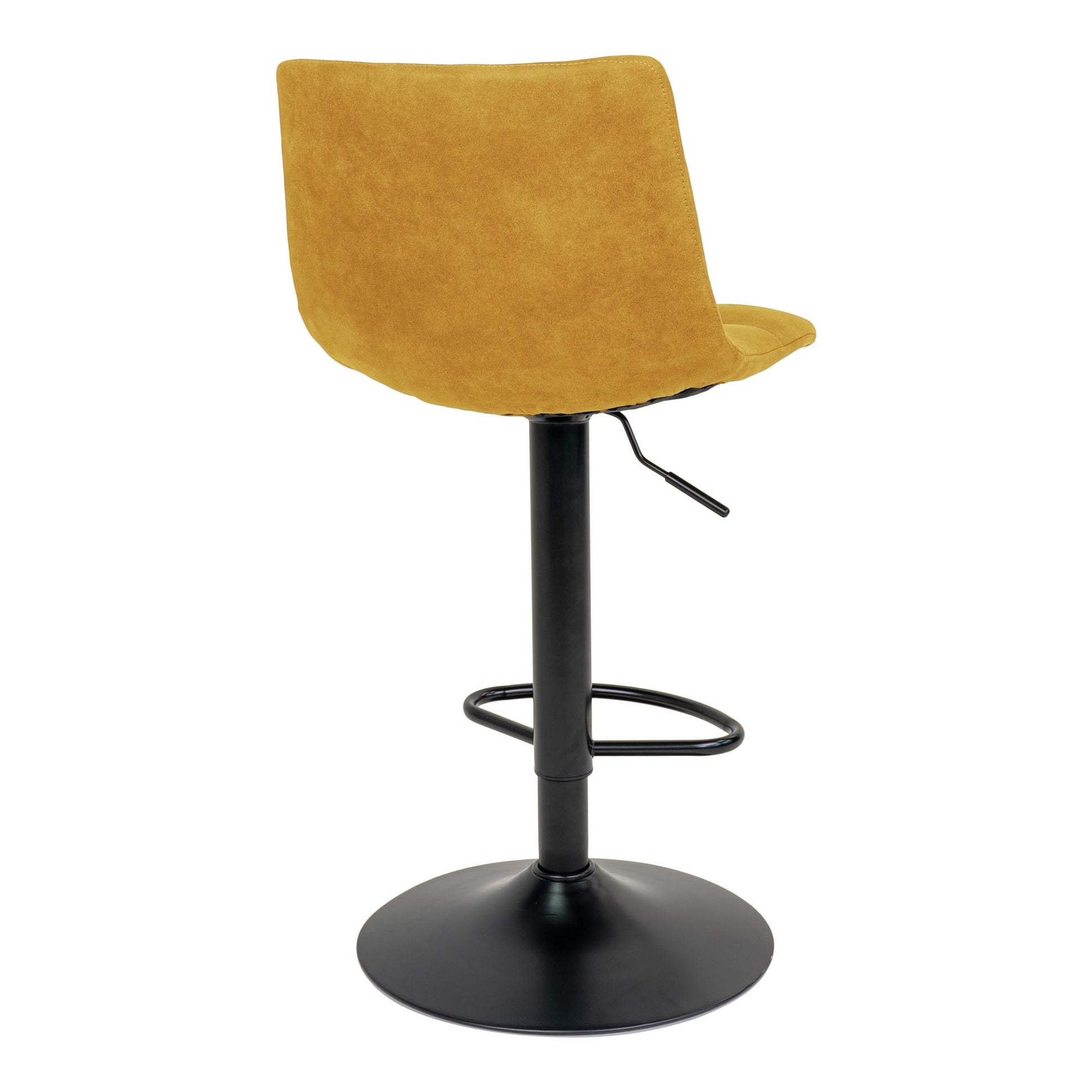 Middelfart Bar Chair - Barstoel in mosterdgeel met zwarte poten - set van 2-Stoel-House Nordic-middelfart-bar-chair-bar-chair-in-mustard-yellow-with-black-legs-5-barstoel, hoge stoel, MIN2, stoel-Barstoel in mosterdgeel met zwarte poten Materiaal Polyester fluweel, staal Kleur Mosterd Geel-5713917009404-1001303-Cerasus Homestyle