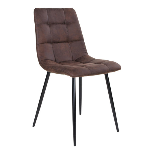 Middelfart Dining Chair - Stoel in donkerbruin microfiber met zwarte poten - set van 2-Stoel-House Nordic-middelfart-dining-chair-chair-in-dark-brown-microfiber-with-black-legs-1-eetkamerstoel, keuken, MIN2, stoel, Woonkamer-Stoel in donkerbruine microfiber met zwarte poten Materiaal Microvezel, staal Kleur Bruin-5713917000432-1001191-Cerasus Homestyle