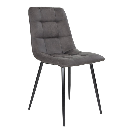 Middelfart Dining Chair - Stoel in donkergrijze microfiber met zwarte poten - set van 2-Stoel-House Nordic-middelfart-dining-chair-chair-in-dark-grey-microfiber-with-black-legs-1-eetkamerstoel, keuken, MIN2, stoel, Woonkamer-Stoel in donkergrijze microfiber met zwarte poten Materiaal Microvezel, staal Kleur Grijs-5713917000449-1001192-Cerasus Homestyle