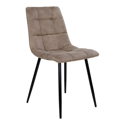 Middelfart Dining Chair - Stoel in lichtbruin microfiber met zwarte poten - set van 2-Stoel-House Nordic-middelfart-dining-chair-chair-in-light-brown-microfiber-with-black-legs-1-eetkamerstoel, keuken, MIN2, stoel, Woonkamer-Stoel in lichtbruine microfiber met zwarte poten Materiaal Microvezel, staal Kleur Bruin-5713917000425-1001190-Cerasus Homestyle