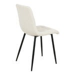 Middelfart Dining Chair - Eetkamerstoel in bouclé, wit HN1232 - set van 2-Stoel-House Nordic-middelfart-dining-chair-dining-chair-in-boucle-white-with-black-legs-hn1232-set-of-2-4-eetkamerstoel, keuken, stoel-Eetkamerstoel in bouclé, wit met zwarte poten, HN1232 Materiaal Polyester, staal Kleur Wit-5713917027170-1001197-Cerasus Homestyle