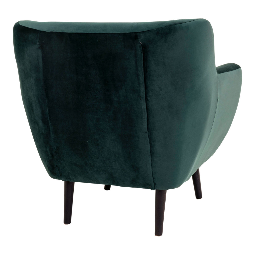 update alt-text with template Monte Armchair-Monte Lænestol-monte-armchair-5-Armchair, velour, dark green, black wood legs, HN1006 Material Foam, Beech, Polyester Seat height (cm.) 43 Seat depth (cm.) 54 Color Green-5713917008599-1101536-Cerasus Homestyle