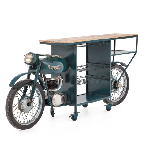 update alt-text with template Motor Bar Industrieel-Cerasus Homestyle-motor-bar-industrieel-3-Motor Bar Industrieel is gemaakt van metaal. Het frame is gemaakt van metaal en afgewerkt met een blauwe lak. Afmetingen Breedte: 226 cm Diepte: 46 cm Hoogte: 99 cm Onderhoud: Afnemen met een lichtvochtige doek. Breedte 226 Diepte 46 Hoogte 99-8720938335082-STF-9804-Cerasus Homestyle