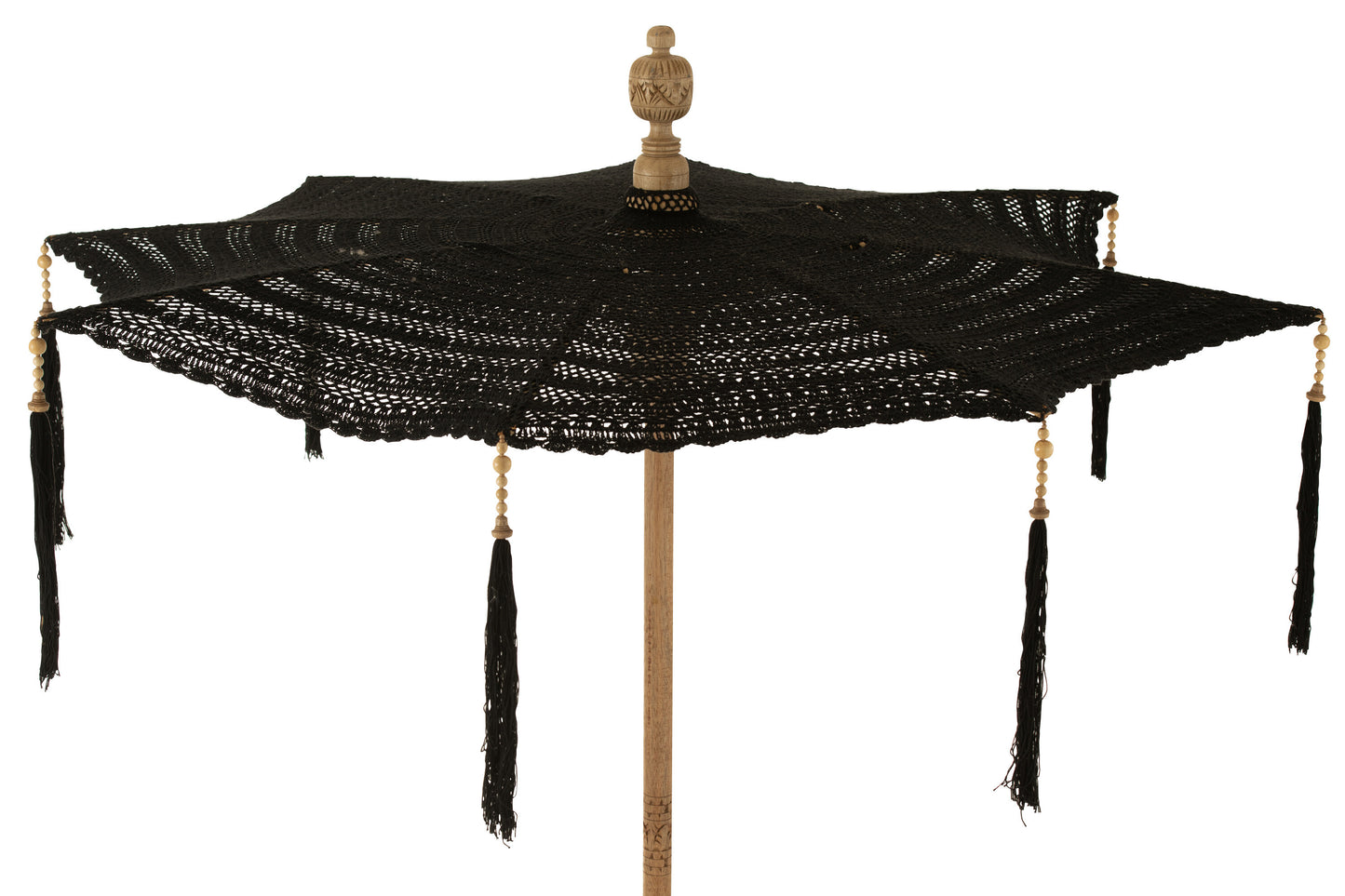 Parasol Katoen/Bamboe Zwart Groot-Parasol-J-Line-paras-tass-ft-cot-wd-black-l-3-buiten, Parasol-Breedte 140 Hoogte 253 Lengte 140 Gewicht 2,9 kg Verzameling ZOMER 2023 Kleur 1 ZWART Materiaal samenstelling BAMBOE(30%),STOF(25%),HOUT(45%) Intrastat-code 66011000 Montage vereist Ja-5400924333362-33336-Cerasus Homestyle