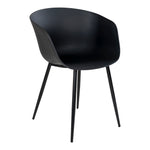 Roda Tafelstoel - Zwart - set van 2-Stoel-House Nordic-roda-dining-chair-chair-in-black-with-black-legs-1-buiten, eetkamerstoel, keuken, MIN2, stoel, Woonkamer-Materiaal polypropyleen, staal Kleur Zwart-5713917003914-7001125-Cerasus Homestyle