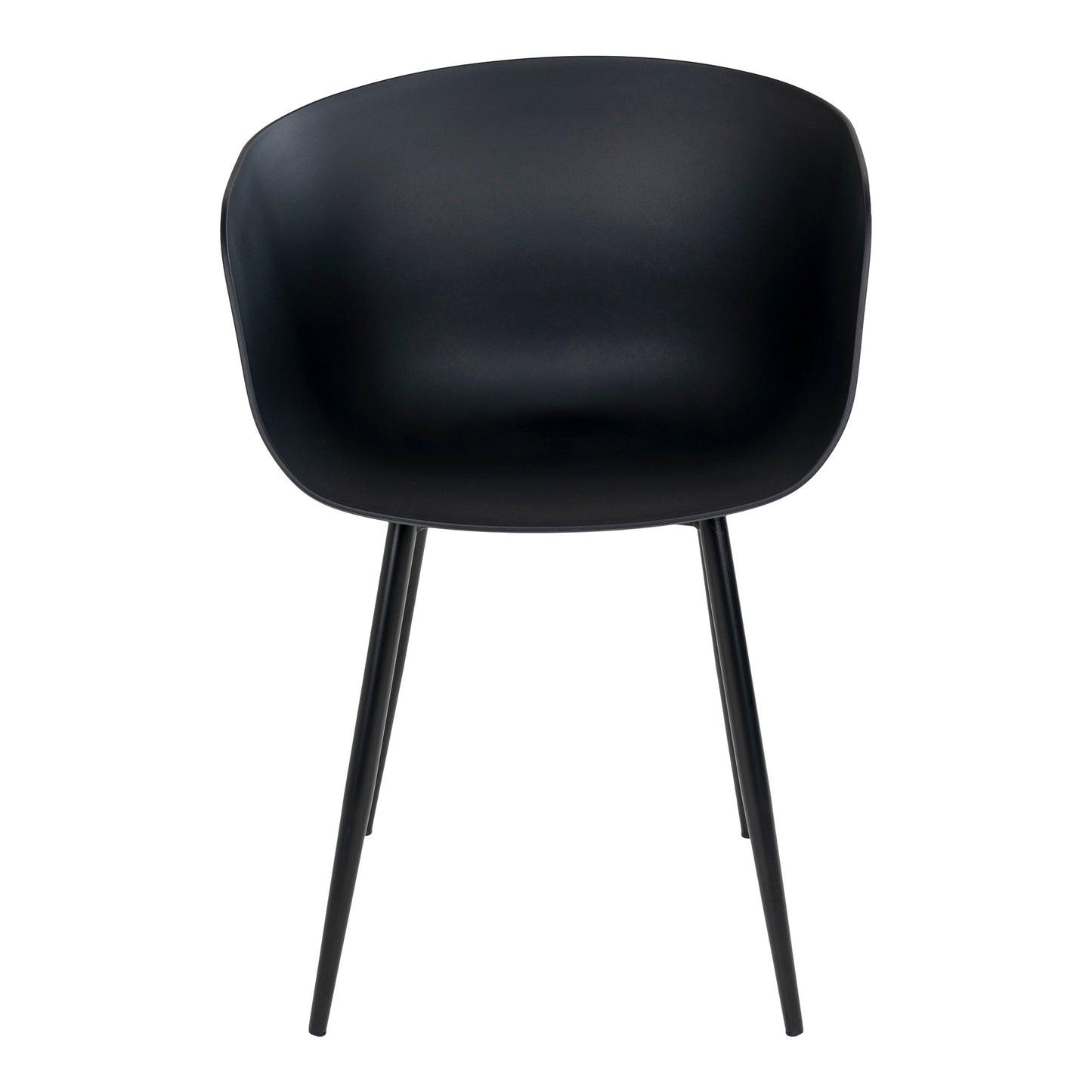 Roda Tafelstoel - Zwart - set van 2-Stoel-House Nordic-roda-dining-chair-chair-in-black-with-black-legs-3-buiten, eetkamerstoel, keuken, MIN2, stoel, Woonkamer-Materiaal polypropyleen, staal Kleur Zwart-5713917003914-7001125-Cerasus Homestyle