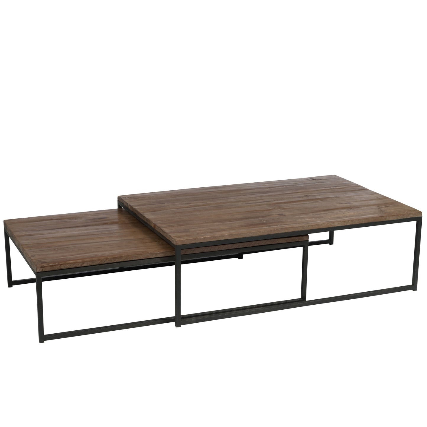 Salontafels Hout & Metaal (Gerecycled Hout)-Tafel-J-Line-Donkerbruin-Gerecycled Hout-s-2-coffee-tables-wd-met-br-bl-1-Tafel, Tuin, Woonkamer-Breedte 80 Hoogte 38,5 Lengte 120 Gewicht 26 kg Verzameling WINTER 2017 Kleur 1 BRUIN Kleur 2 ZWART Materiaal samenstelling IJZER (40%), GERECYCLED HOUT (60%)-5415203785534-78553-Cerasus Homestyle