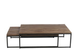 Salontafels Hout & Metaal (Gerecycled Hout)-Tafel-J-Line-Donkerbruin-Gerecycled Hout-s-2-coffee-tables-wd-met-br-bl-2-Tafel, Tuin, Woonkamer-Breedte 80 Hoogte 38,5 Lengte 120 Gewicht 26 kg Verzameling WINTER 2017 Kleur 1 BRUIN Kleur 2 ZWART Materiaal samenstelling IJZER (40%), GERECYCLED HOUT (60%)-5415203785534-78553-Cerasus Homestyle