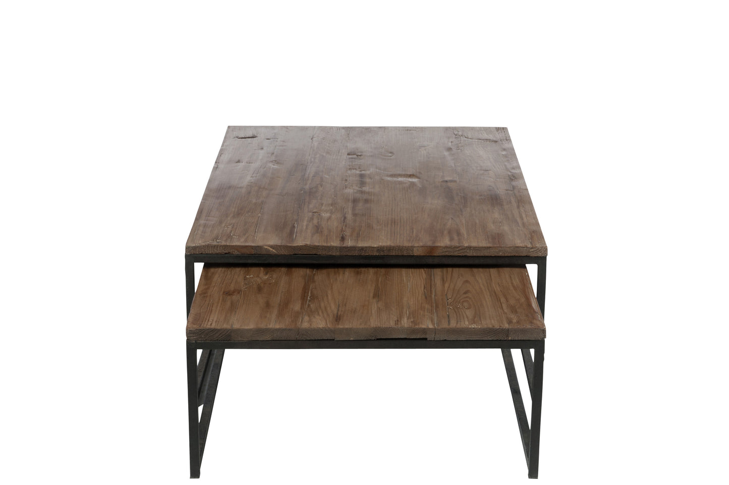 Salontafels Hout & Metaal (Gerecycled Hout)-Tafel-J-Line-Donkerbruin-Gerecycled Hout-s-2-coffee-tables-wd-met-br-bl-3-Tafel, Tuin, Woonkamer-Breedte 80 Hoogte 38,5 Lengte 120 Gewicht 26 kg Verzameling WINTER 2017 Kleur 1 BRUIN Kleur 2 ZWART Materiaal samenstelling IJZER (40%), GERECYCLED HOUT (60%)-5415203785534-78553-Cerasus Homestyle