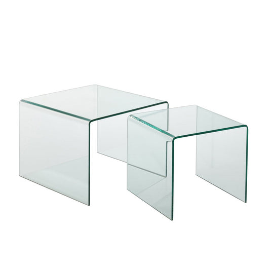 update alt-text with template Set Van 2 Bijzettafels van Glas - Transparant-Tafel-J-Line-Glas-s-2-sidetable-glass-tr-1-bijzettafel-Set Van 2 Bijzettafel Glas Transparant Breedte 65 Hoogte 49 Lengte 65 Gewicht 50,45 kg Verzameling Zomer 2022 Kleur Transparant Materiaal samenstelling Glas(100%) Maximaal zitgewicht 50-5400924201821-20182-Cerasus Homestyle