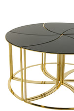 J-Line 6 Tornado Tafels Metaal/Glas Goud-Tafel-J-Line-s-6-tafels-tornado-goud-met-gl-4-kleine tafel, Tafel-Breedte 100 Hoogte 48 Lengte 100 Gewicht 27,36 kg Verzameling WINTER 2023 Kleur 1 Goud Materiaal samenstelling IJZER (100%) Intrastat-code 94032080 Montage vereist Ja-5400924359263-35926-Cerasus Homestyle