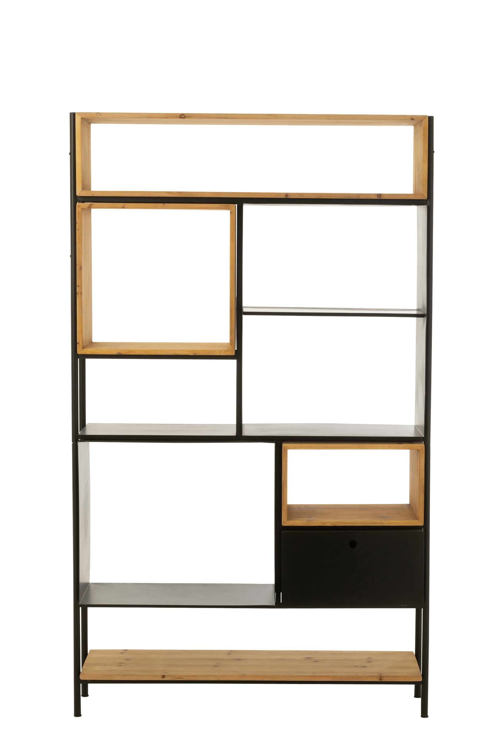 Tina Rek Sparhout/IJzer Naturel/Zwart-Kast-J-Line-shelf-tina-wood-iron-bl-nat-l-3-kast, rek-Breedte 30 Hoogte 185 Lengte 110 Gewicht 54 kg Verzameling WINTER 2023 Kleur 1 ZWART Materiaal samenstelling IJZER (60%), SPARHOUT (40%) Intrastat-code 94036010 Maximaal zitgewicht 20 kg Montage vereist Ja-5400924378080-37808-Cerasus Homestyle