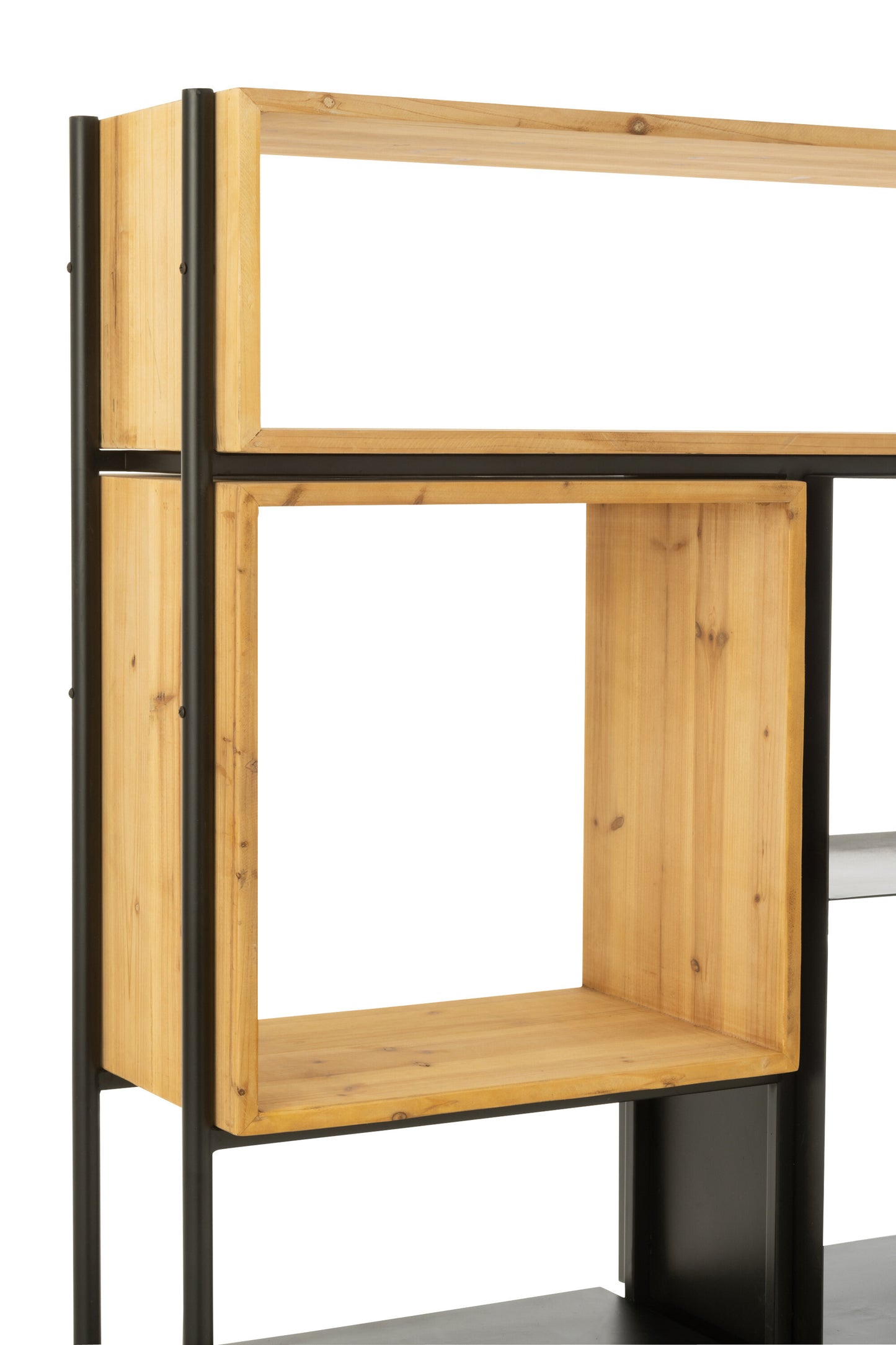 Tina Rek Sparhout/IJzer Naturel/Zwart-Kast-J-Line-shelf-tina-wood-iron-bl-nat-l-9-kast, rek-Breedte 30 Hoogte 185 Lengte 110 Gewicht 54 kg Verzameling WINTER 2023 Kleur 1 ZWART Materiaal samenstelling IJZER (60%), SPARHOUT (40%) Intrastat-code 94036010 Maximaal zitgewicht 20 kg Montage vereist Ja-5400924378080-37808-Cerasus Homestyle