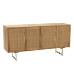 Dressoir Weven Hout Naturel-Kast-J-Line-Mangohout-Beige-sideboard-weaving-wood-nat-1-Dressoir, Woonkamer-Verrijk uw interieur met een luxueus dressoir van J-Line. Dit prachtige meubelstuk combineert op slimme wijze functionaliteit met esthetiek en zijn ideaal om uw spullen in stijl op te bergen. Breedte 45 Hoogte 80 Lengte 170 Gewicht 52 kg Verzameling ZOMER 2023 Materiaal samenstelling MANGOHOUT(75%),IJZER(15%),ROTAN(5%),MDF(5%) Maximaal zitgewicht 100 Montage vereist Ja-5400924309305-30930-Cer