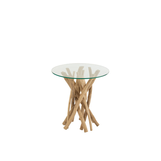 Klein Bijzettafel Teak/Glas Naturel-Tafel-J-Line-Teakhout-sidetable-branches-teak-nat-gl-1-bijzettafel, Tafel-Breedte 50 Hoogte 53 Lengte 50 Gewicht 5 kg Verzameling ZOMER 2022 Kleur 1 NATUURLIJK Materiaal samenstelling GLAS(30%),TEAK HOUT(70%) Intrastat-code 94036010 Maximaal zitgewicht 30 Montage vereist Nvt-5400924211103-21110-Cerasus Homestyle