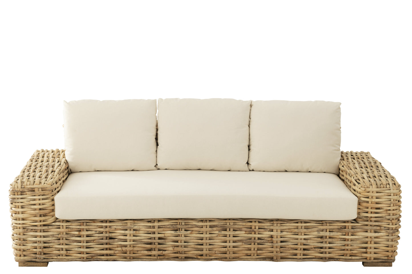 J-Line Rotan Bank Wit (3 personen)-Bank-J-Line-Wit-sofa-cush-3p-ratan-tex-nat-wh-2-banken, outdoor-BANK+KUSSEN 3-PERSONEN ROTAN/TEXTIEL NATUURLIJK/WIT Breedte 90 Hoogte 71 Lengte 215 Gewicht 58 kg Verzameling ZOMER 2024 Kleur 1 NATUURLIJK Materiaal samenstelling POLYESTER(15%),LINNEN(10%),MANGOHOUT(5%),KATOEN(10%),ROTAN(60%) Maximaal zitgewicht 275 Zit diepte 77 Stoelhoogte 30 Montage vereist Nvt-5400924437800-43780-Cerasus Homestyle