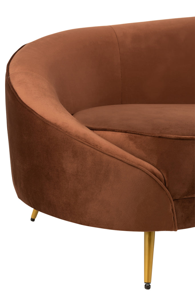 Canapé Elisabeth Textile Marron