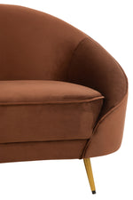 Elisabeth Sofa Brown Textile