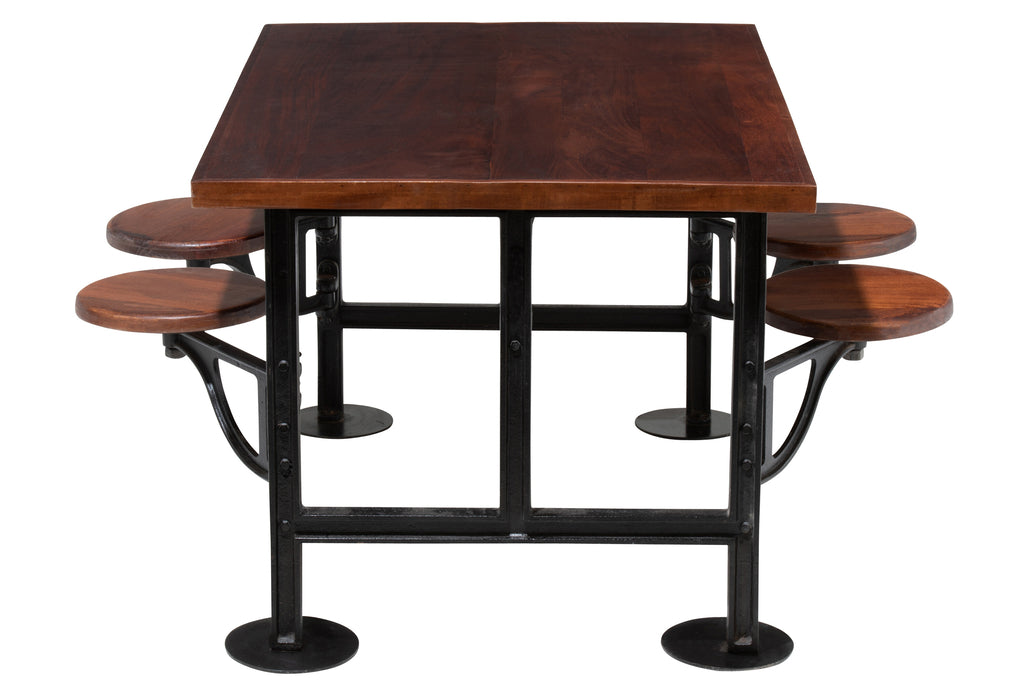 update alt-text with template Tafel+ 4 Draaistoelen Mangohout/Metaal Bruin/Zwart-J-Line-table-4-turning-chairs-mangowood-metal-brown-black-3-Tafel+ 4 Draaistoelen Mangohout/Metaal Bruin/Zwart Breedte 90 Hoogte 76 Lengte 130 Gewicht 117,5 kg Verzameling Winter 2020 Kleur Bronzen Materiaal samenstelling IJzer(65%) Maximaal zitgewicht 120-5400924055349-5534-Cerasus Homestyle