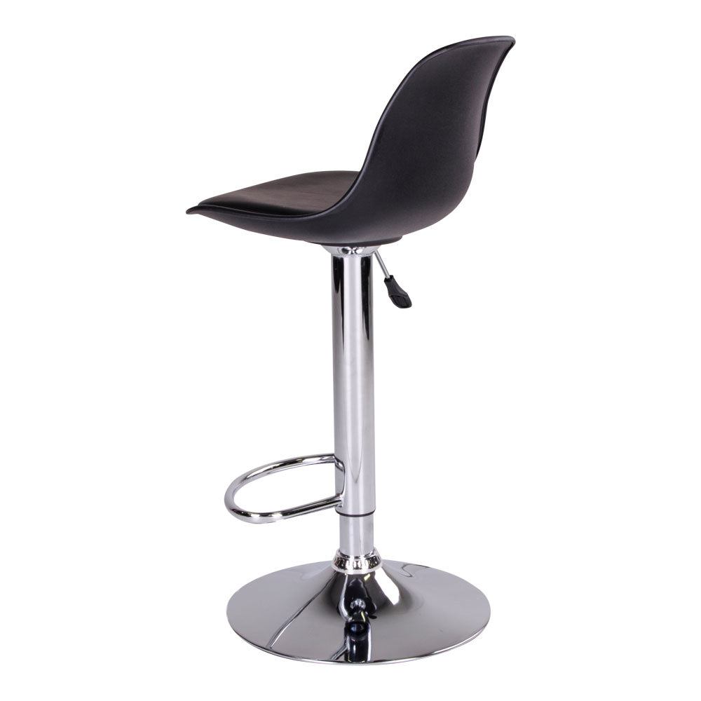 Trondheim Bar Chair - Barstoel in zwart - set van 2-Stoel-House Nordic-trondheim-bar-chair-bar-chair-in-black-with-chrome-legs-5-barstoel, stoel-Barstoel in zwart met chromen poten Materiaal PU-leer, Resistent gegoten kunststof, Rubberwood Kleur Zwart-5713917009596-1001080-Cerasus Homestyle