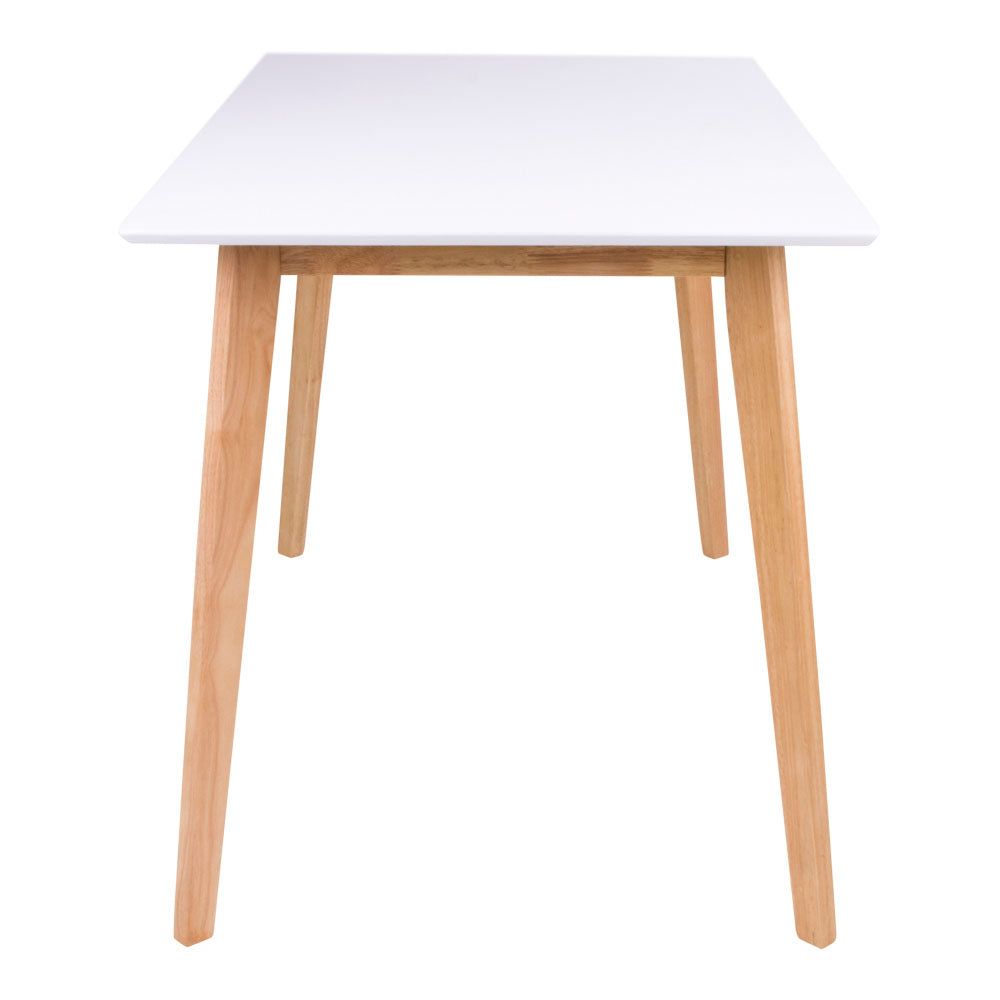 update alt-text with template Vojens Eettafel van MDF - Wit-Tafel-Vojens Spisebord-Wit-MDF-vojens-dining-table-dining-table-in-white-and-natural-120x70xh75-cm-4-eettafel, keuken, Tafel-Afmetingen: 120x70x75 cm Materiaal MDF, rubberhout Kleur Wit-5713917009619-2201030-Cerasus Homestyle